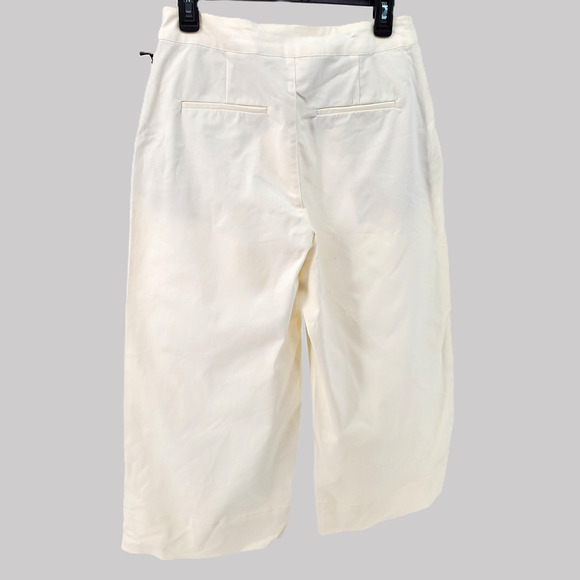 Prologue Womens Size 6 High-Rise Cropped Wide Leg Pants Off-White W/ Pockets New - Picture 4 of 8
